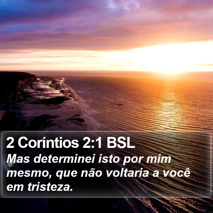 2 Coríntios 2:1 BSL Bible Study