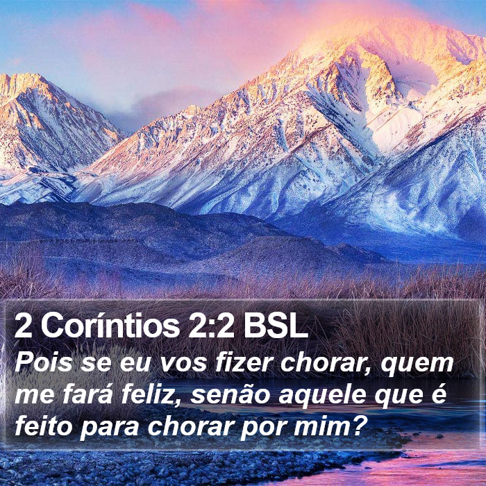 2 Coríntios 2:2 BSL Bible Study