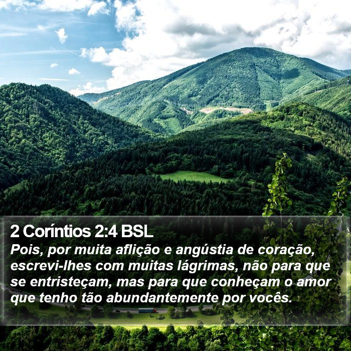 2 Coríntios 2:4 BSL Bible Study