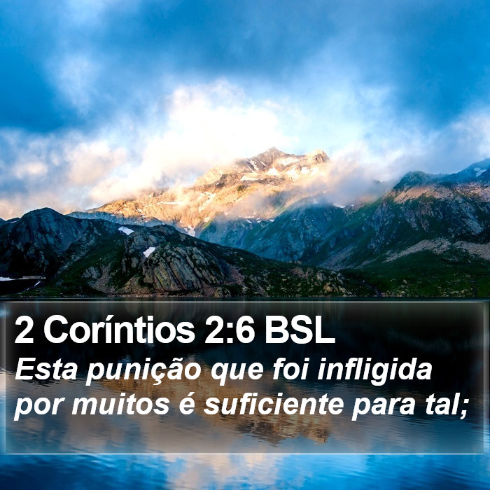 2 Coríntios 2:6 BSL Bible Study