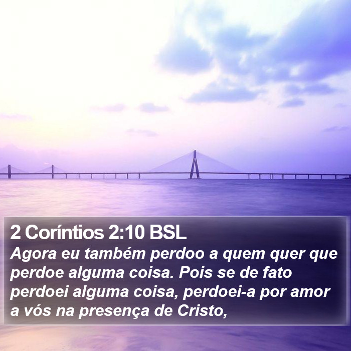 2 Coríntios 2:10 BSL Bible Study