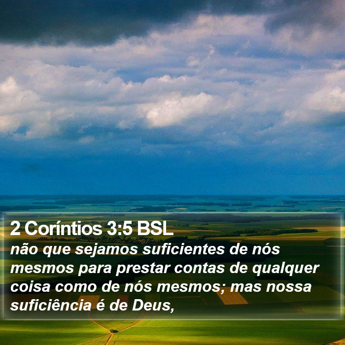2 Coríntios 3:5 BSL Bible Study