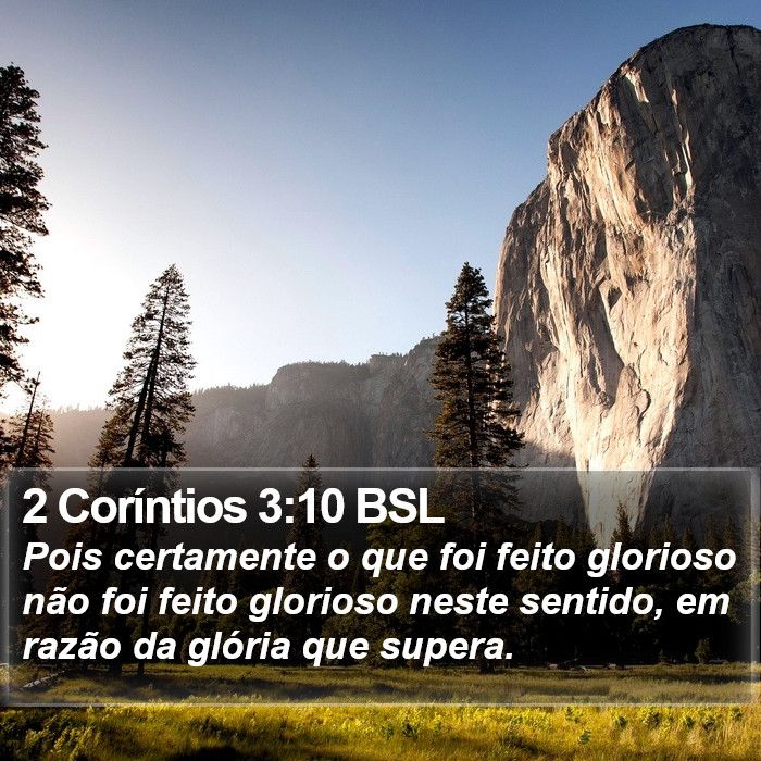 2 Coríntios 3:10 BSL Bible Study