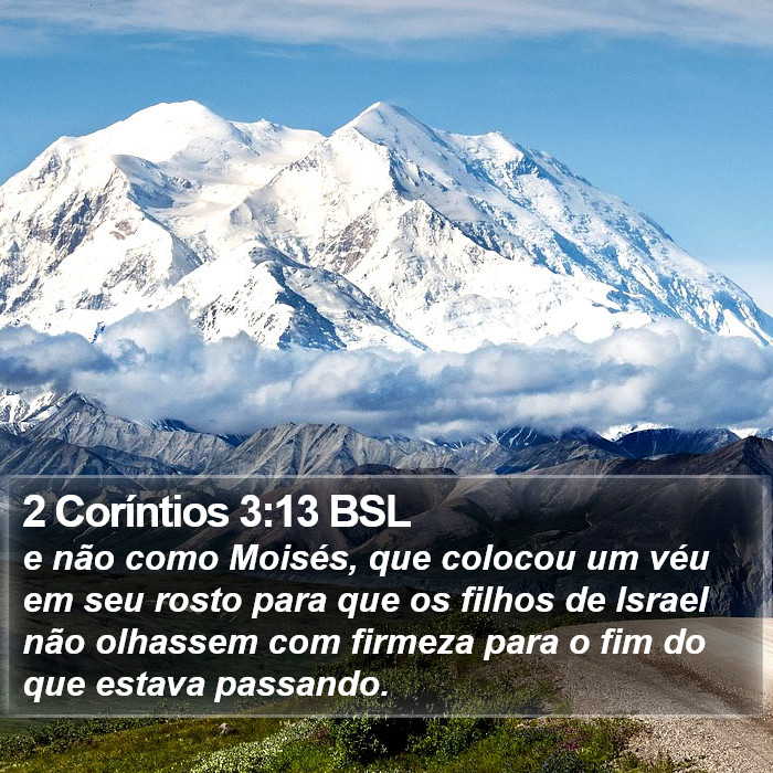 2 Coríntios 3:13 BSL Bible Study