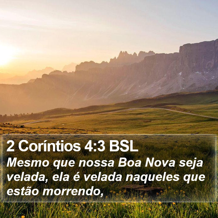 2 Coríntios 4:3 BSL Bible Study