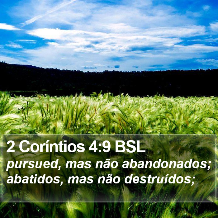 2 Coríntios 4:9 BSL Bible Study