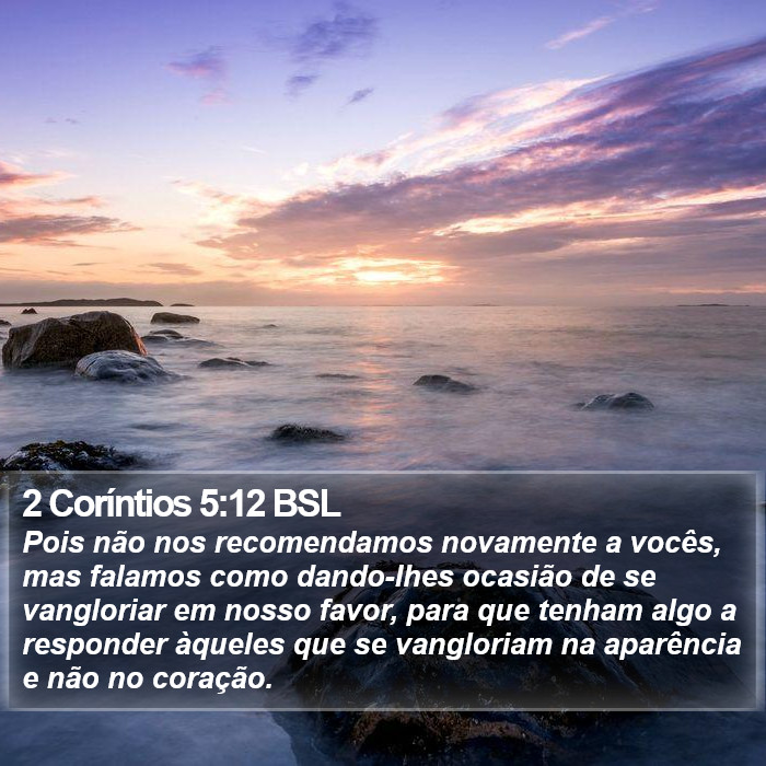 2 Coríntios 5:12 BSL Bible Study