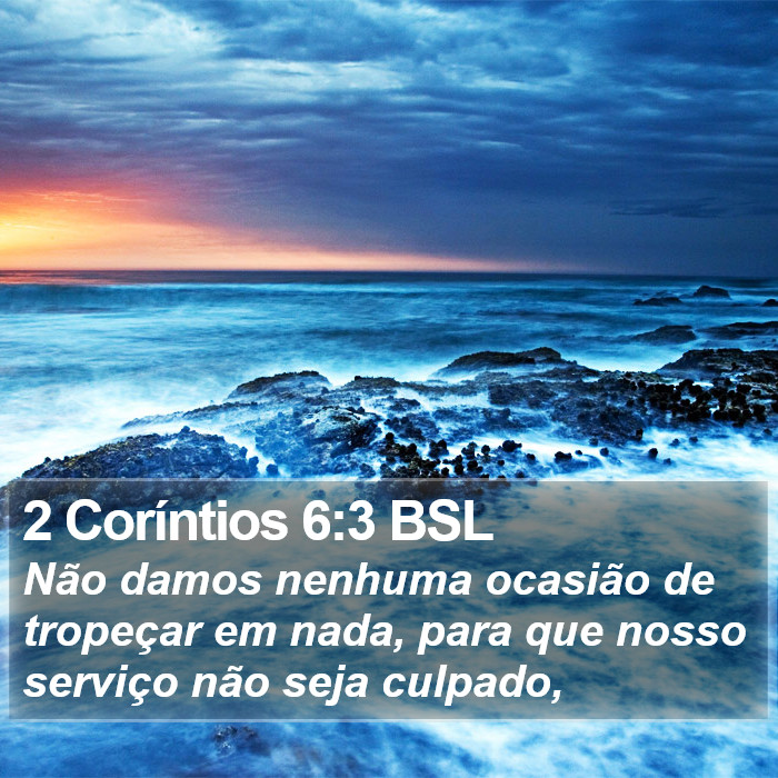 2 Coríntios 6:3 BSL Bible Study