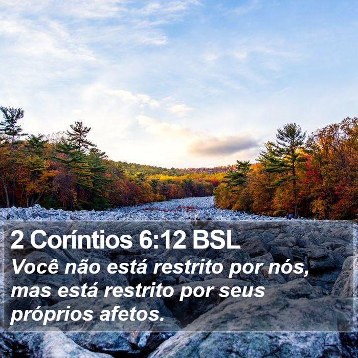 2 Coríntios 6:12 BSL Bible Study