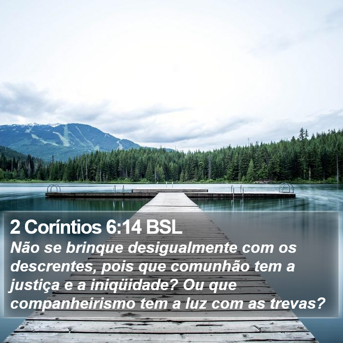 2 Coríntios 6:14 BSL Bible Study