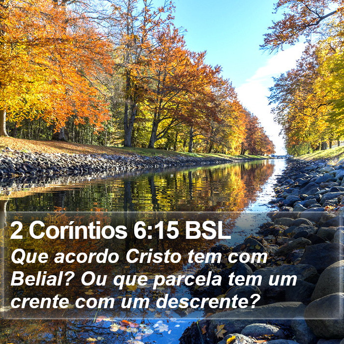 2 Coríntios 6:15 BSL Bible Study