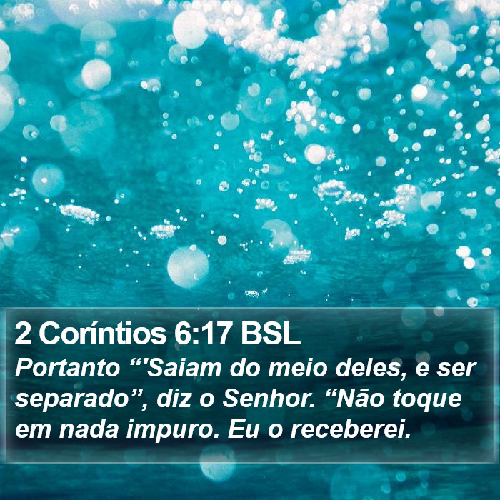 2 Coríntios 6:17 BSL Bible Study