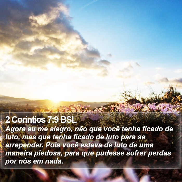 2 Coríntios 7:9 BSL Bible Study