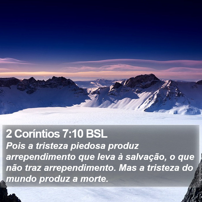 2 Coríntios 7:10 BSL Bible Study