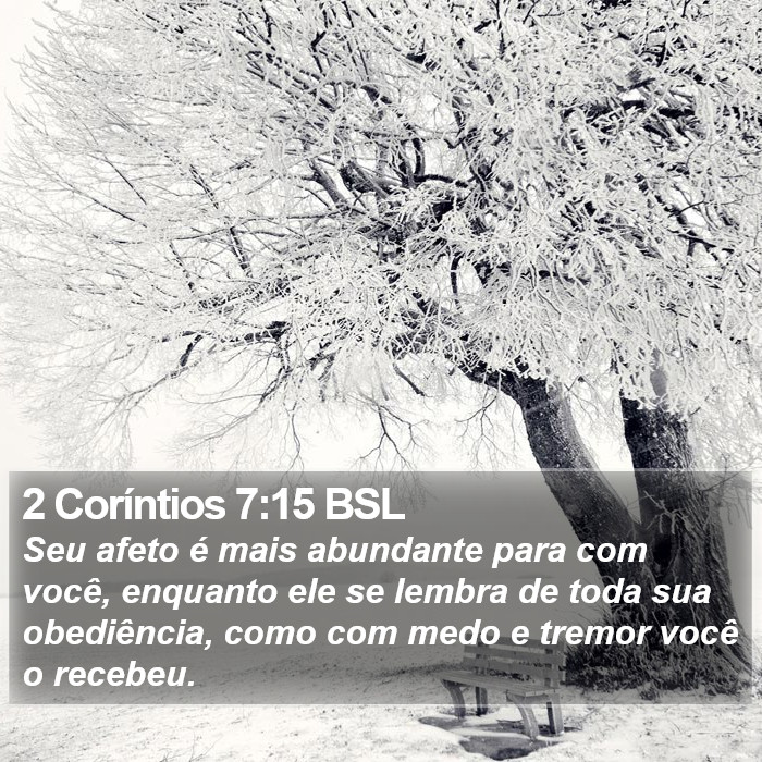 2 Coríntios 7:15 BSL Bible Study