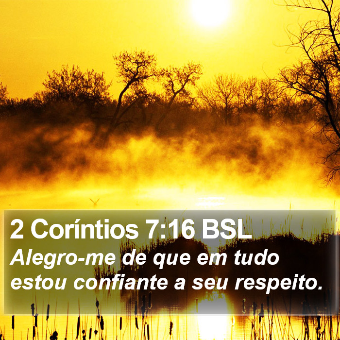 2 Coríntios 7:16 BSL Bible Study