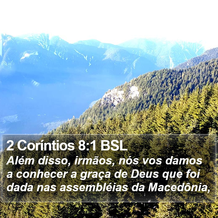 2 Coríntios 8:1 BSL Bible Study