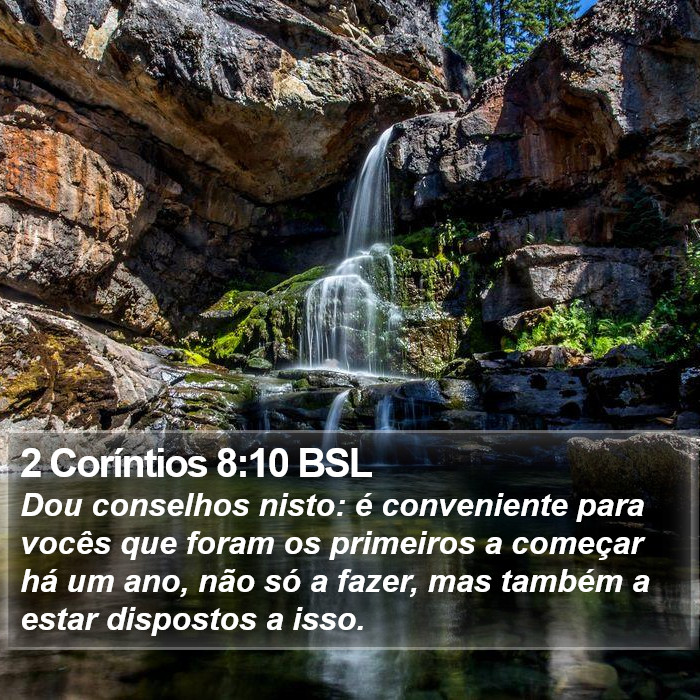 2 Coríntios 8:10 BSL Bible Study