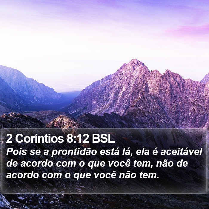 2 Coríntios 8:12 BSL Bible Study