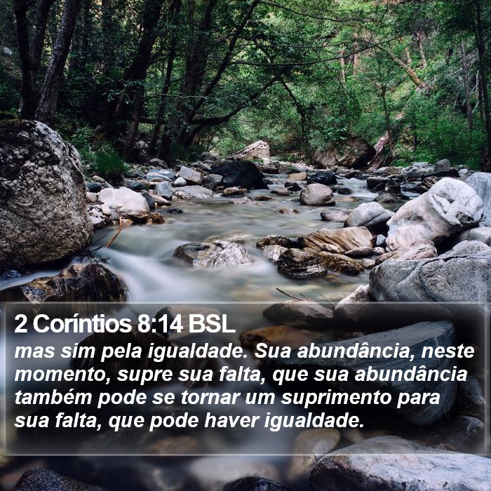 2 Coríntios 8:14 BSL Bible Study