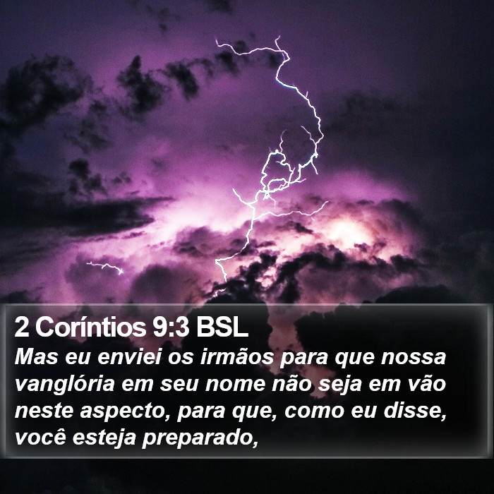 2 Coríntios 9:3 BSL Bible Study