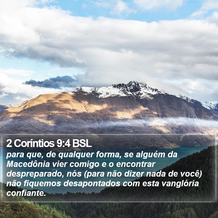 2 Coríntios 9:4 BSL Bible Study