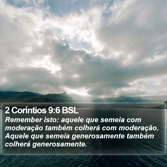 2 Coríntios 9:6 BSL Bible Study