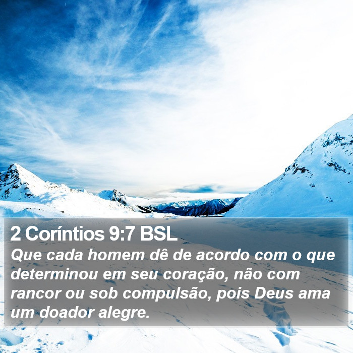 2 Coríntios 9:7 BSL Bible Study