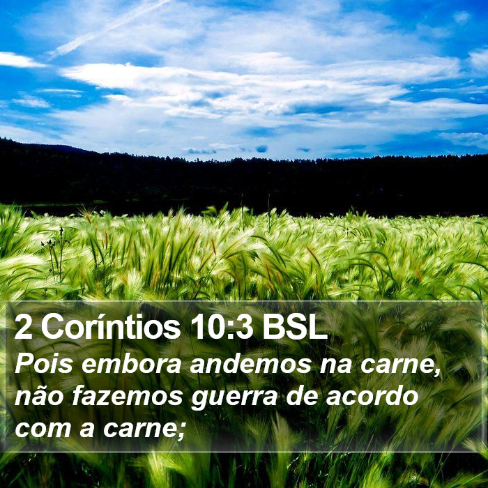 2 Coríntios 10:3 BSL Bible Study