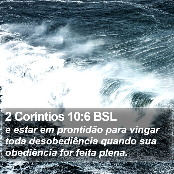 2 Coríntios 10:6 BSL Bible Study