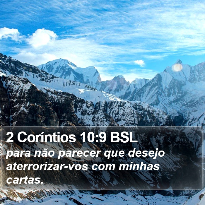 2 Coríntios 10:9 BSL Bible Study