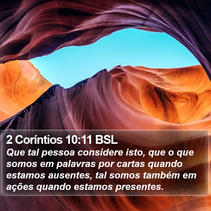 2 Coríntios 10:11 BSL Bible Study