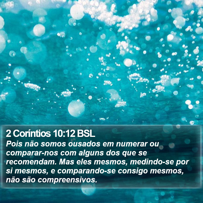 2 Coríntios 10:12 BSL Bible Study