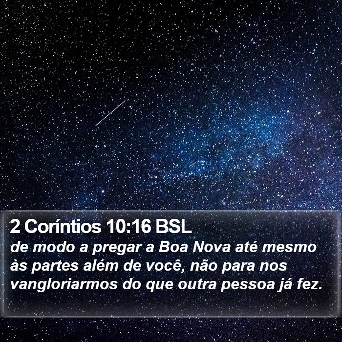 2 Coríntios 10:16 BSL Bible Study