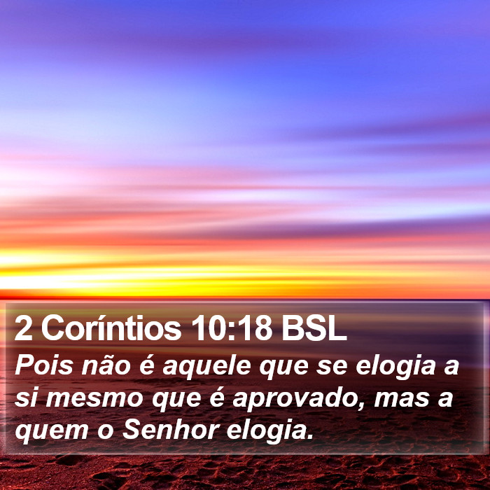 2 Coríntios 10:18 BSL Bible Study