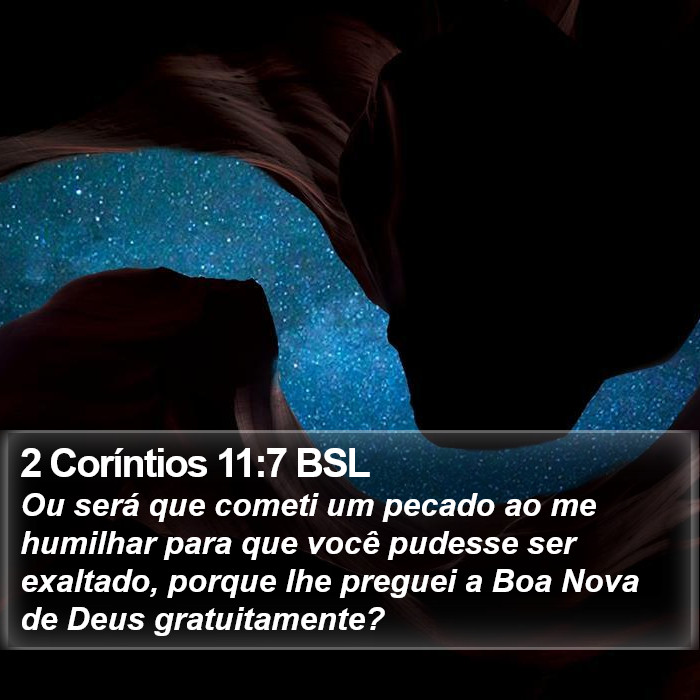 2 Coríntios 11:7 BSL Bible Study