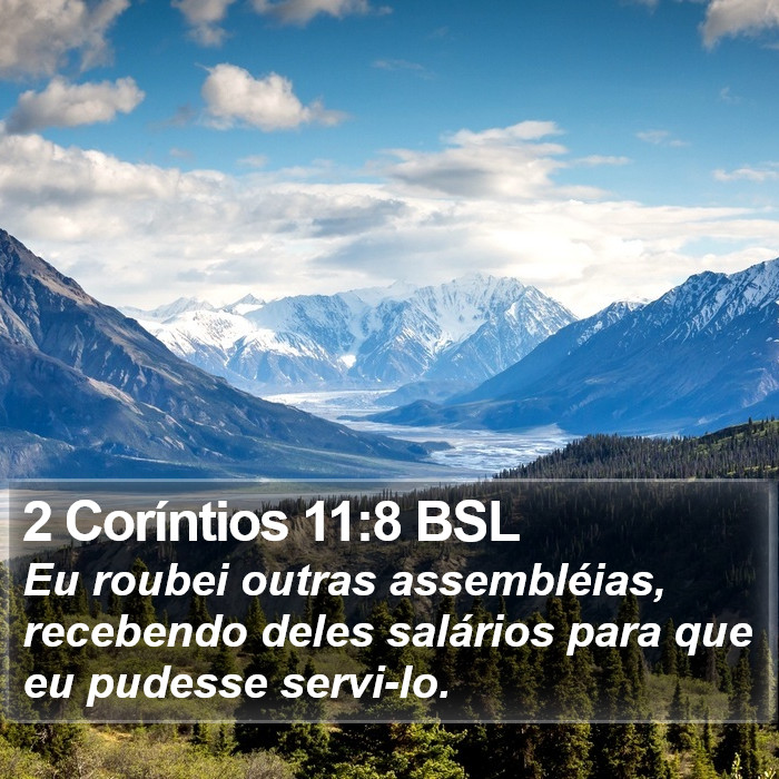 2 Coríntios 11:8 BSL Bible Study