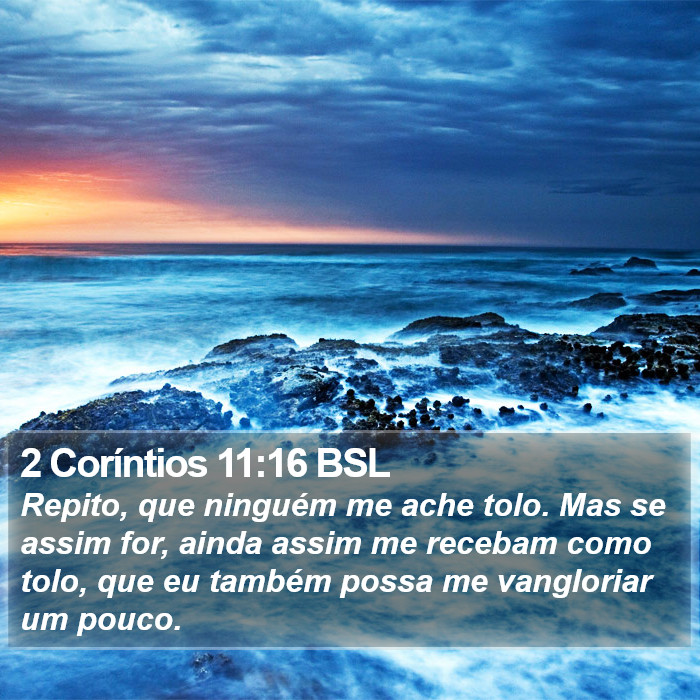 2 Coríntios 11:16 BSL Bible Study