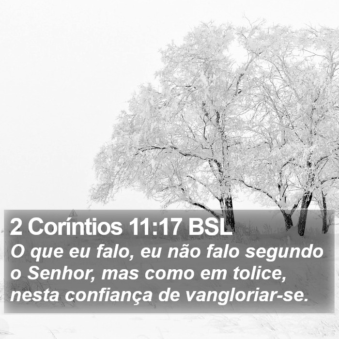2 Coríntios 11:17 BSL Bible Study