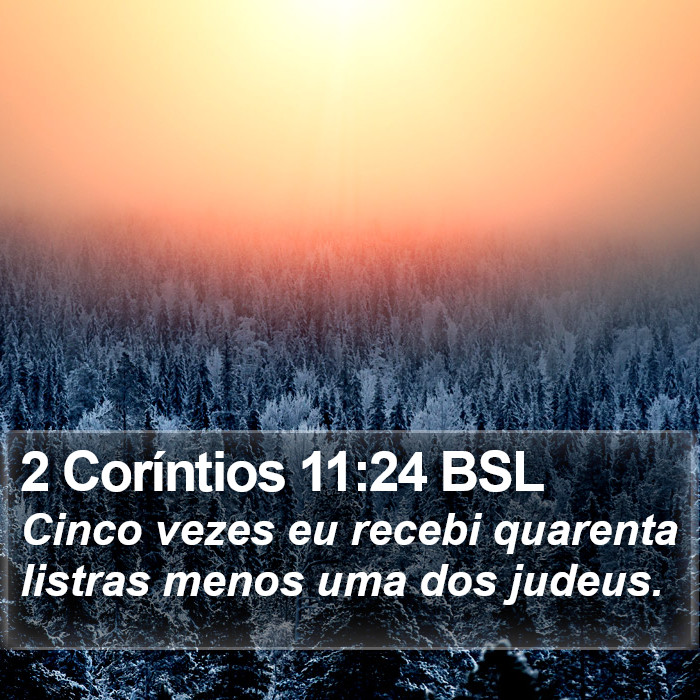 2 Coríntios 11:24 BSL Bible Study
