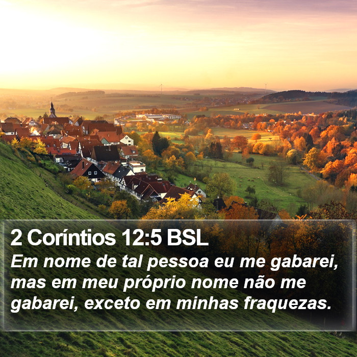2 Coríntios 12:5 BSL Bible Study