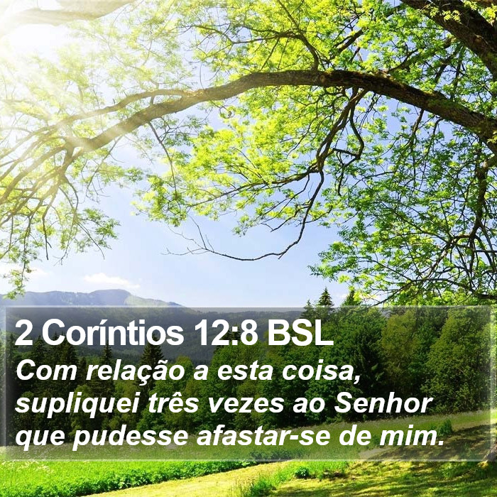 2 Coríntios 12:8 BSL Bible Study