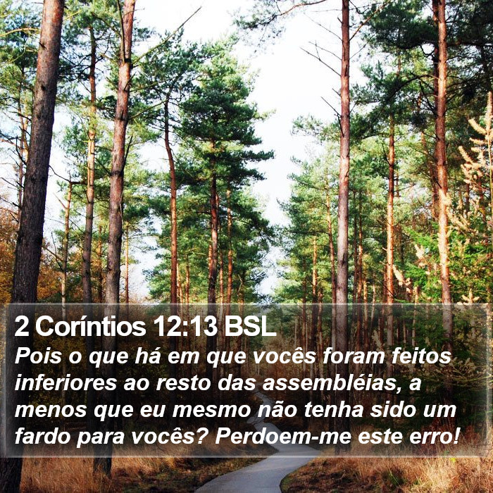 2 Coríntios 12:13 BSL Bible Study