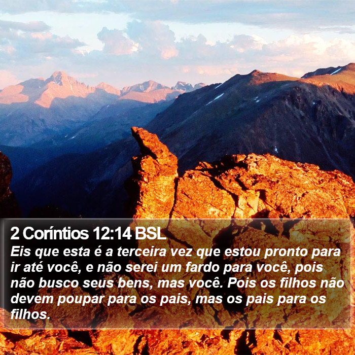 2 Coríntios 12:14 BSL Bible Study