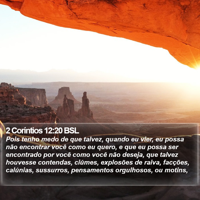 2 Coríntios 12:20 BSL Bible Study