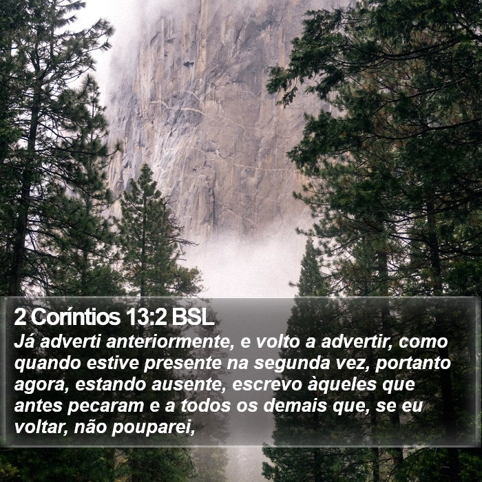 2 Coríntios 13:2 BSL Bible Study