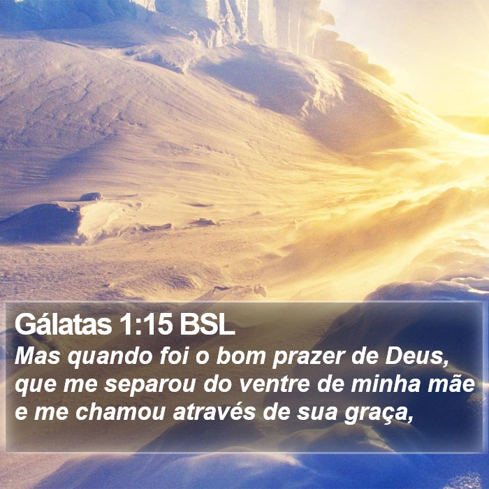 Gálatas 1:15 BSL Bible Study