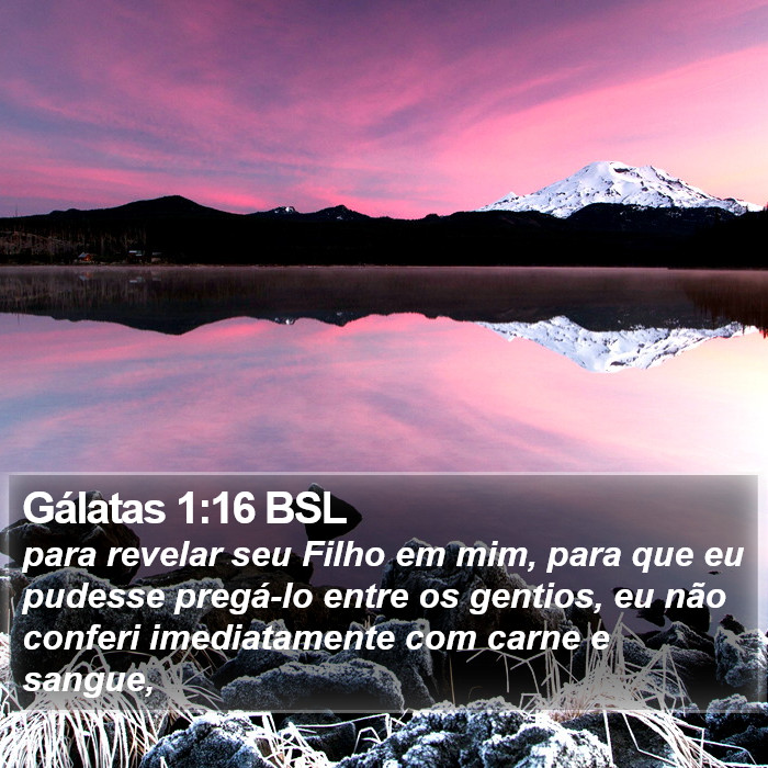 Gálatas 1:16 BSL Bible Study