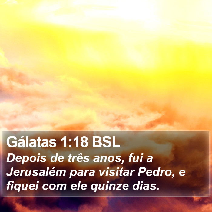 Gálatas 1:18 BSL Bible Study