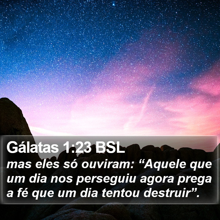 Gálatas 1:23 BSL Bible Study